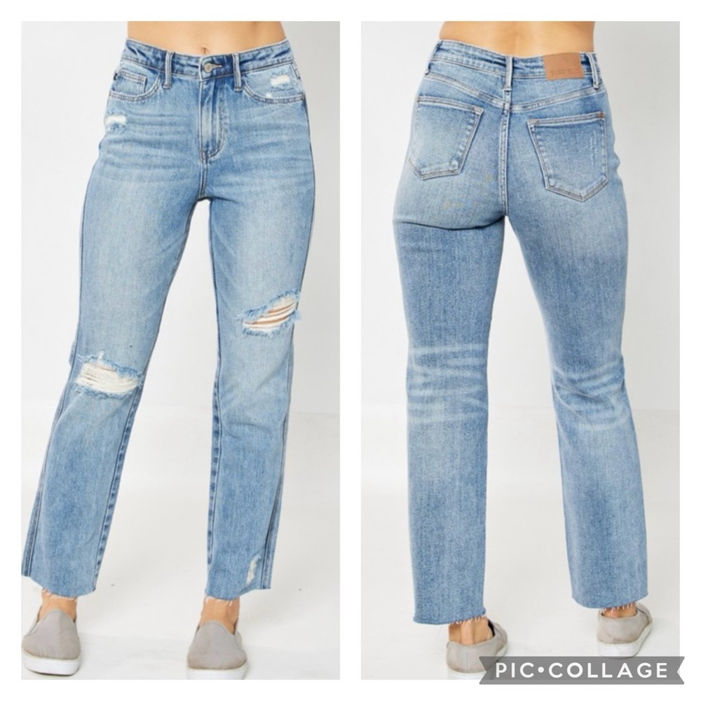 Judy Blue Rigid Front Rigid Magic High Waist Straight Jean